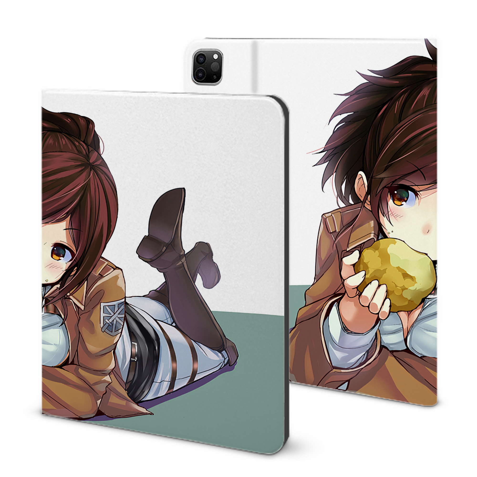 （画像用） 進撃の巨人 Attack on Titan IPad ケース ブック型 PUレザー TPU 耐衝撃 軽量 薄型 ペン収納なし 全面保護 IPad 各モデル対応